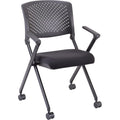 Lorell Upholstered Foldable Nesting Chairs with Arms, 2 / Carton, LLR41847