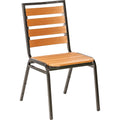 Lorell Faux Wood Outdoor Chairs, 4 / Carton, LLR42685