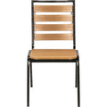 Lorell Faux Wood Outdoor Chairs, 4 / Carton, LLR42685