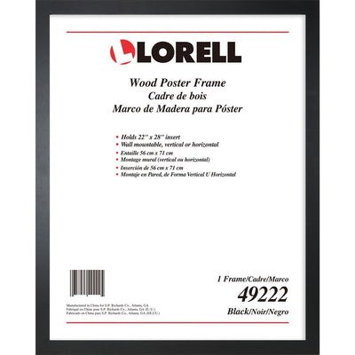 Lorell Solid Wood Poster Frame, Black, 4EA/CT — view 1