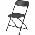 Lorell Injection-molded Folding Chairs, Black, 4 / Carton, LLR62534