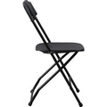 Lorell Injection-molded Folding Chairs, Black, 4 / Carton, LLR62534