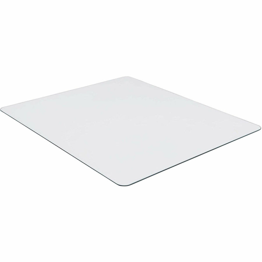 Lorell Tempered Glass Chairmat, Clear, Easy to Clean, LLR82834