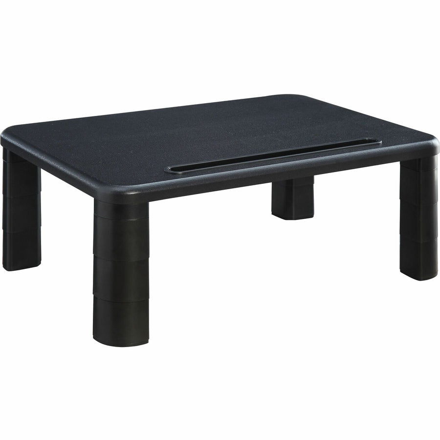 Lorell Height-Adjustable Monitor Riser, 19.75" x 4", Black, LLR99991
