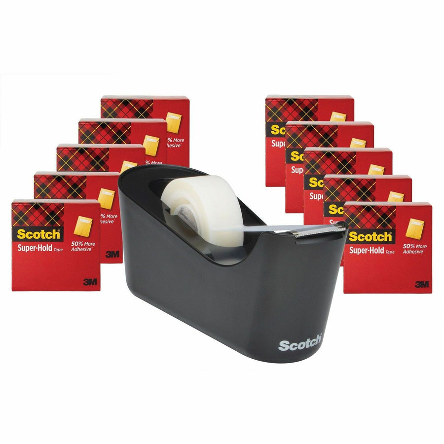 Scotch Super-Hold Tape, Clear, 0.75", 27.78 yd, Reusable, 1 / Pack, MMM700K10C18BLK