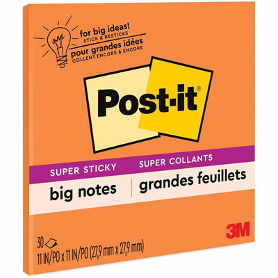 3M Post-it Super Sticky Big Note, Orange, MMMBN11O