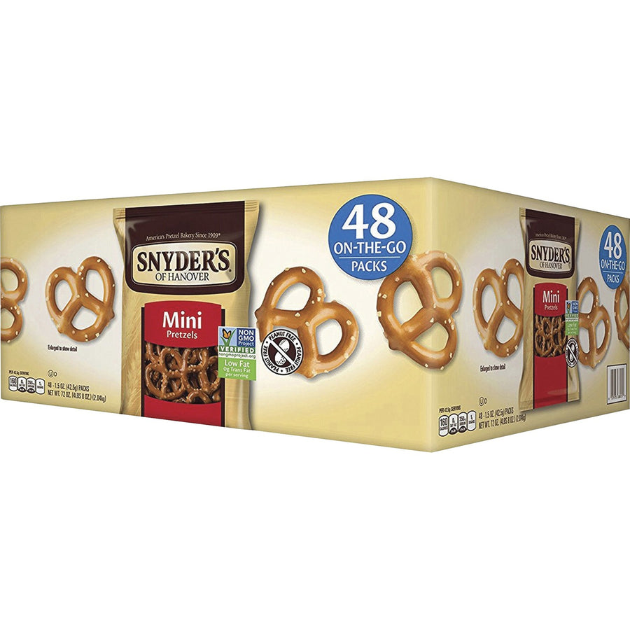 Snyder's Fat Free Mini Pretzels, 48 / Carton, SNY088150