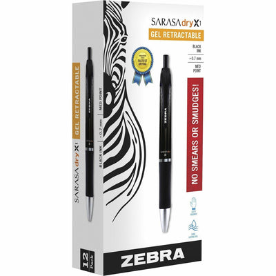 Zebra Pen Zebra SARASA dry X1 Retractable Gel Pen, 1 Dozen, ZEB45610