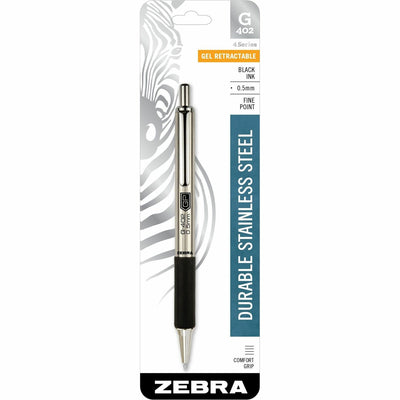 Zebra Pen Zebra STEEL 4 Series G-402 Retractable Gel Pen, ZEB49211
