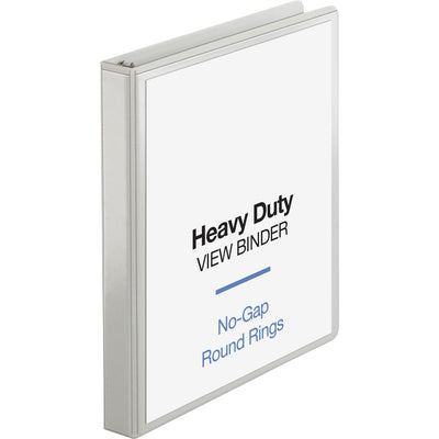 Business Source Heavy-duty View Binder, White, 8 1/2" Width x 11" Length, BSN19601