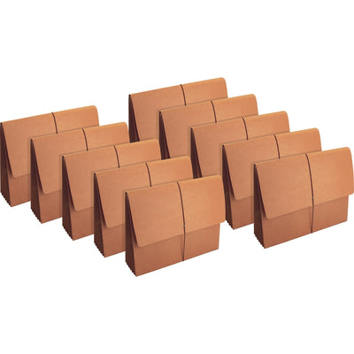 Business Source Letter Recycled File Wallet, Brown, 8 1/2" Width x 11" Length, 10 / Box — view 1