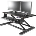 Kantek Electric Sit-Stand Desktop Riser, Black, KTKSTS965
