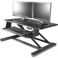 Kantek Electric Sit-Stand Desktop Riser, Black, KTKSTS965