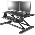 Kantek Electric Sit-Stand Desktop Riser, Black, KTKSTS965