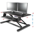 Kantek Electric Sit-Stand Desktop Riser, Black, KTKSTS965