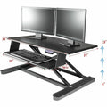 Kantek Electric Sit-Stand Desktop Riser, Black, KTKSTS965