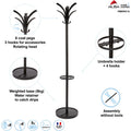 Alba Coat Stand, Black, ABAPMBRION