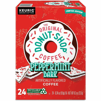 Keurig Dr Pepper . The Original Donut Shop K-Cup, Pod Peppermint Bark Keurig Single-Serve K-Cup Pods, Light Roast Coffee, 24 Count, 24 / Box, GMT7428