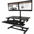 Victor High Rise Height Adjustable Compact Standing Desk with Keyboard Tray, Black, VCTDCX610