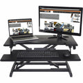 Victor High Rise Height Adjustable Compact Standing Desk with Keyboard Tray, Black, VCTDCX610