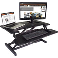 Victor High Rise Height Adjustable Compact Standing Desk with Keyboard Tray, Black, VCTDCX610