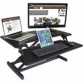 Victor High Rise Height Adjustable Compact Standing Desk with Keyboard Tray, Black, VCTDCX610