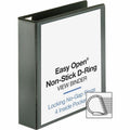Business Source Locking D-Ring View Binder, Black, 8 1/2" Width x 11" Length, BSN26960