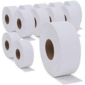 Genuine Joe 2-ply Jumbo Roll Dispenser Bath Tissue, White, 54 / Pallet, GJO2565012PL