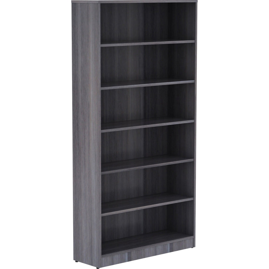 Lorell Laminate Bookcase, 36" x 72", Thermally Fused Laminate, Adjustable Feet, LLR69565