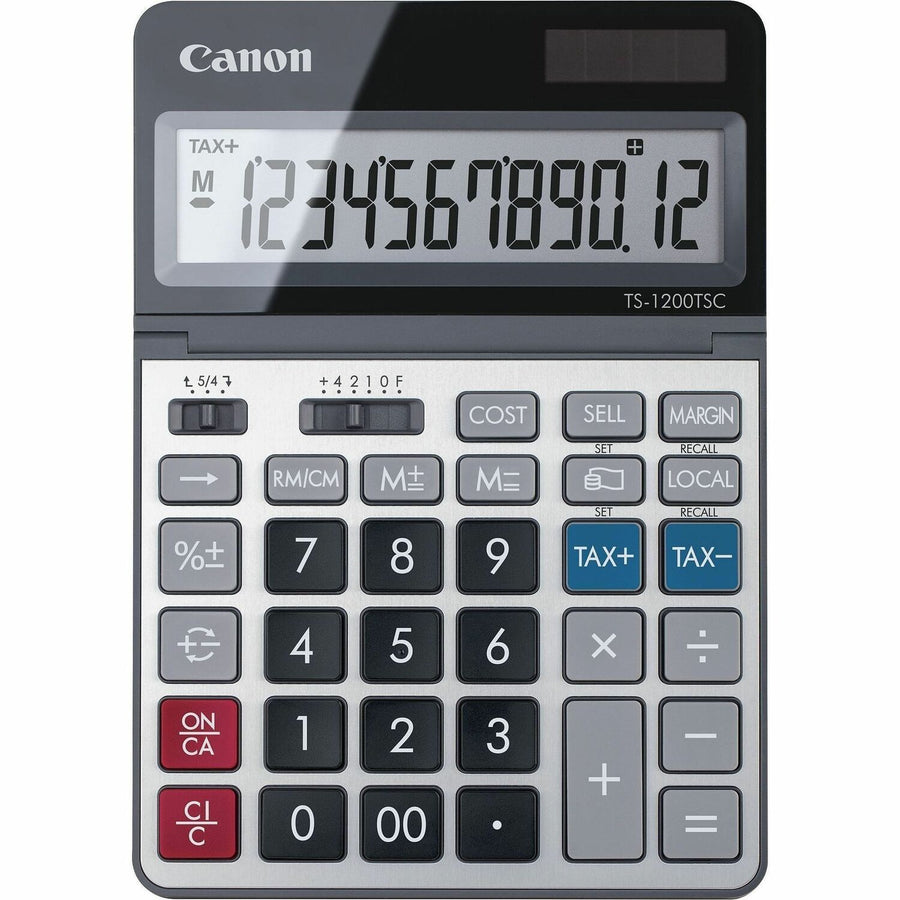 Canon TS1200TSC 12-digit Desktop Calculator, 5" x 7", Metal, CNMTS1200TSC