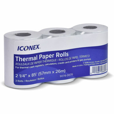 ICONEX Cash Register Roll, 2 1/4" x 85 ft, 1 Pack, ICX90780076