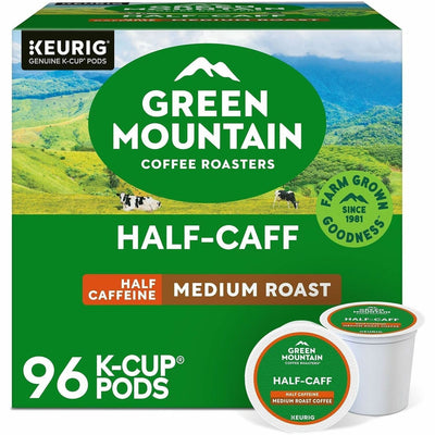 Keurig Dr Pepper . Green Mountain Coffee Roasters K-Cup Half-Caff Coffee, 4 / Carton, GMT6999CT