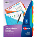 Avery Write & Erase Durable Plastic Dividers with Pocket, Multicolor, 1 Set, AVE16103