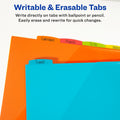 Avery Write & Erase Durable Plastic Dividers with Pocket, Multicolor, 1 Set, AVE16102