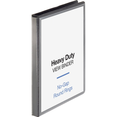 Business Source Heavy-duty View Binder, Black, 8 1/2" Width x 11" Length, BSN19550