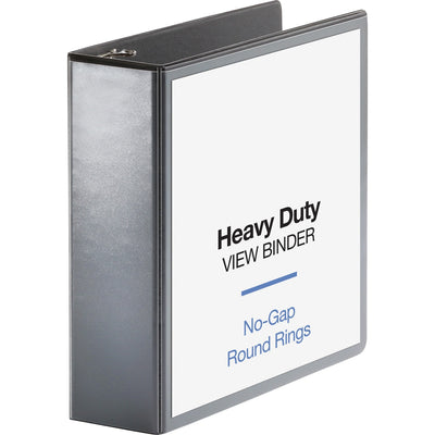Business Source Heavy-duty View Binder, Black, 8 1/2" Width x 11" Length, 6EA/CT — view 1