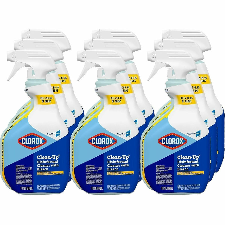 CloroxPro™ Clean-Up Disinfectant Cleaner Spray with Bleach, Clear, 24 / Bundle, CLO35417BD