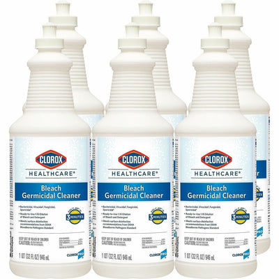 The Clorox Clorox Healthcare Pull-Top Bleach Germicidal Cleaner, White, 2 / Pallet, CLO68832PL