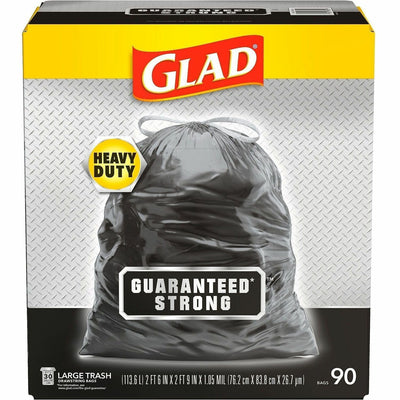 The Clorox Glad Strong Large Drawstring Trash Bags, Black, 2 / Pallet, CLO78952PL