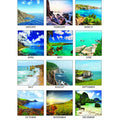 House of Doolittle Monthly Desk Pad Calendar Earthscapes Seascapes 22 x 17 Inches, Black, HOD138