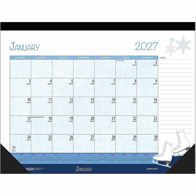 House of Doolittle Monthly Deskpad Calendar Seasonal Holiday Depictions 22 x 17 Inches, Multi, 1PD/EA 12EA/BX 48BX/CT — view 1