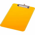 Business Source Flat Clip Clipboard, Neon, Orange, 9" Width x 12" Length, 6 / Bundle, BSN01866BD