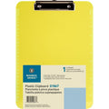 Business Source Flat Clip Clipboard, Neon, Green, 9" Width x 12" Length, 6 / Bundle, BSN01867BD