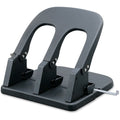 Business Source Adjustable Three-hole Punch, Black, BSN06527