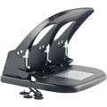 Business Source Adjustable Three-hole Punch, Black, BSN06527