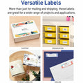 Avery White Rectangle Labels TrueBlock, 8�" x 5�", for Laser and Inkjet Printers, 1 Pack, AVE8126