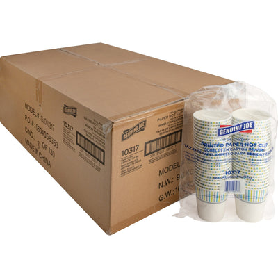 Genuine Joe 10 oz Hot Beverage Cups, Assorted, 20 / Carton, GJO10317CT