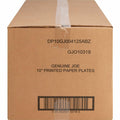 Genuine Joe 10" Printed Paper Plates, Assorted, 4 / Carton, GJO10319CT