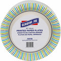 Genuine Joe 10" Printed Paper Plates, Assorted, 4 / Carton, GJO10319CT