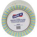 Genuine Joe 9" Printed Paper Plates, Assorted, 4 / Carton, GJO10320CT